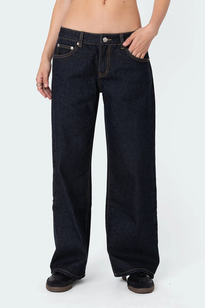 Carly Washed Low Rise Jeans