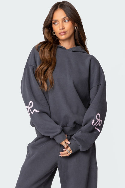 Bow Detail Hoodie + FREE Sweatpants