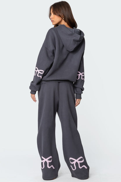 Bow Detail Hoodie + FREE Sweatpants