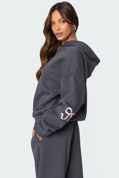 Bow Detail Hoodie + FREE Sweatpants