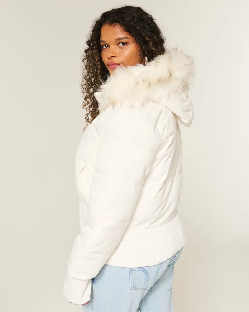 Anisa Faux Fur Bomber Jacket
