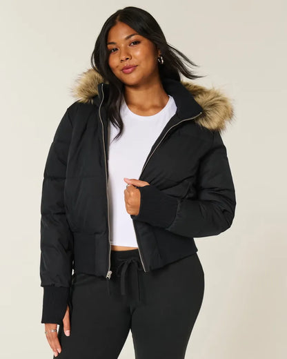 Anisa Faux Fur Bomber Jacket