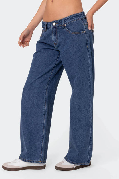 Carly Washed Low Rise Jeans