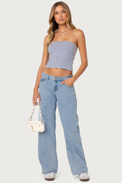 Carly Washed Low Rise Jeans
